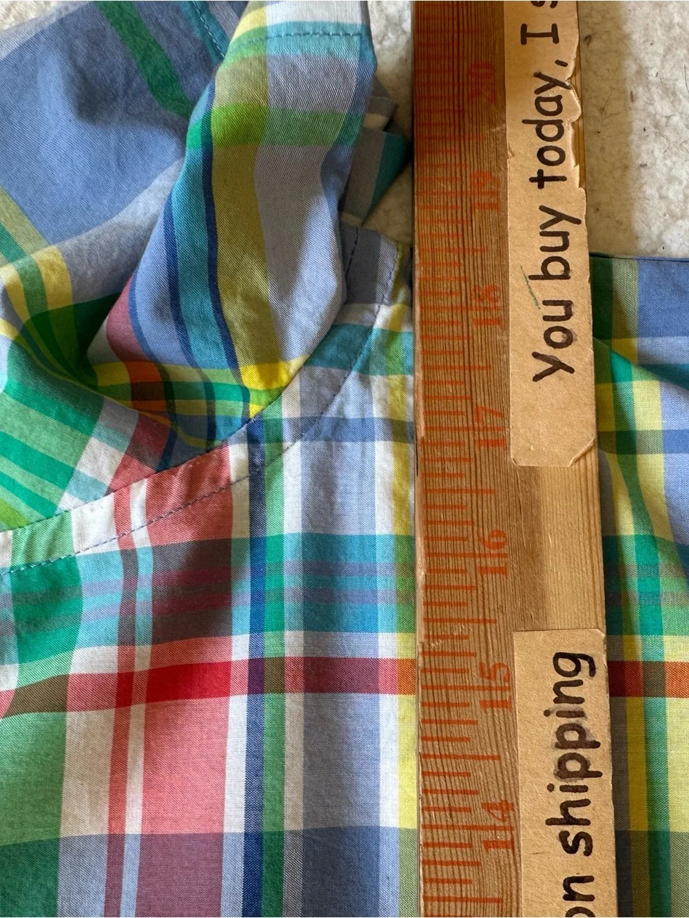 Ralph Lauren Multicolor Plaid Short-Sleeve Button-Down Shirt kid 14-16